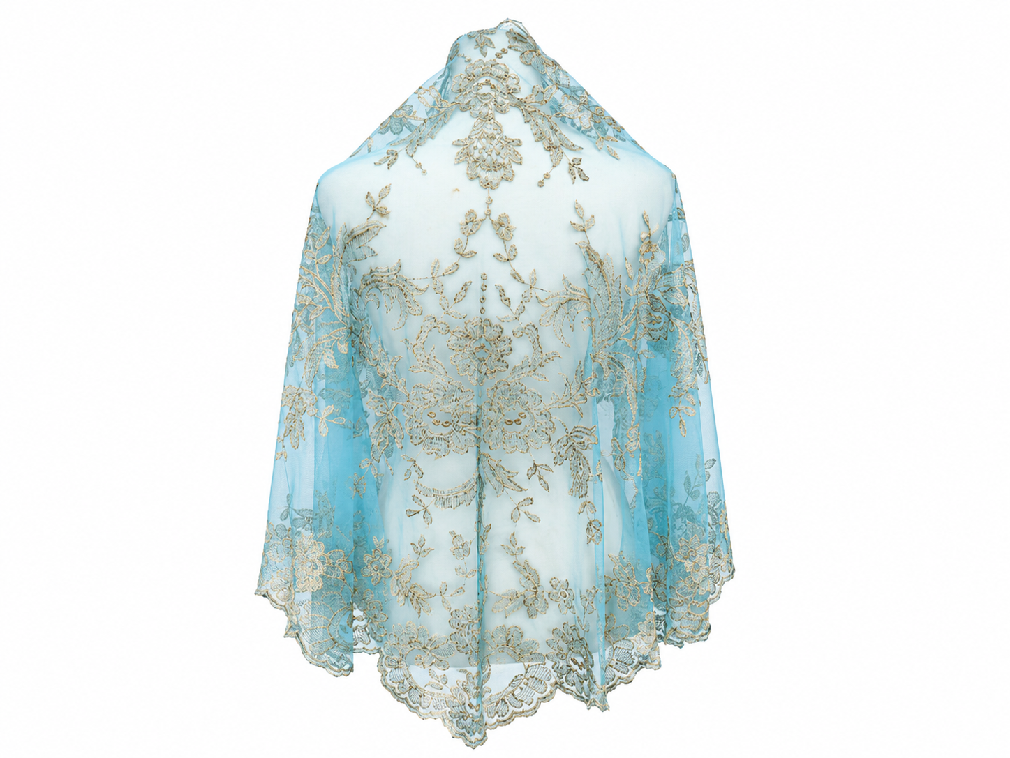 Olivia Maxi Veil Caribean/ Gold Metalic