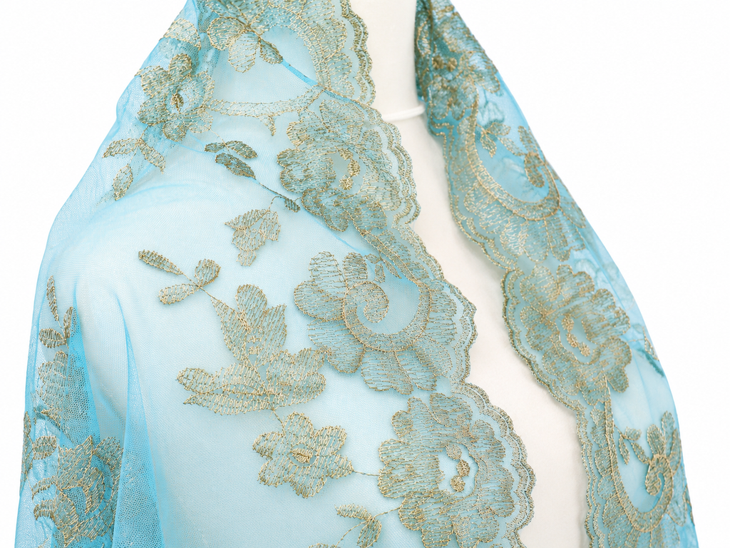 Olivia Maxi Veil Caribbean/Metallic Gold