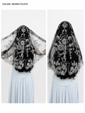 Olivia Maxi Veil Silver Metallic / Black