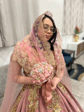 Pink Gold Metallic Olivia Maxi Veil
