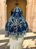Olivia Maxi Veil Gold Metallic - Navy Blue