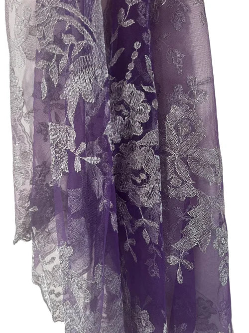 Olivia Maxi Veil Silver Metalic Purple