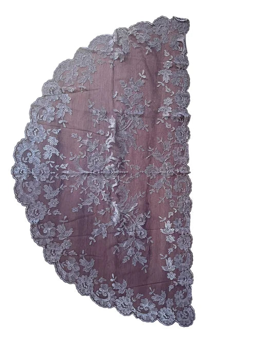 Olivia Maxi Veil Silver Metalic Purple