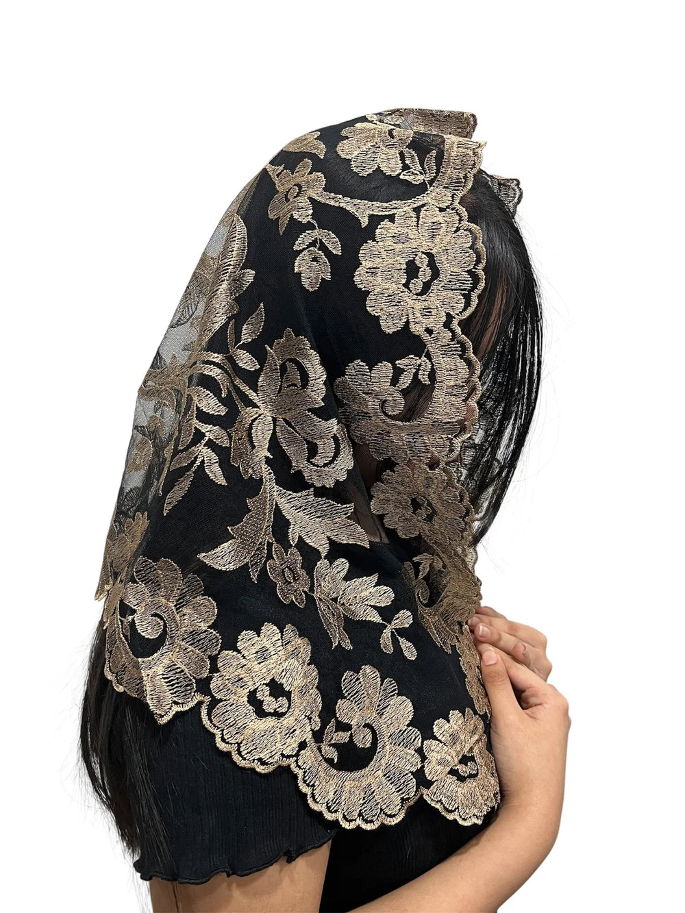Olivia Embroidered Spanish Almond/Black