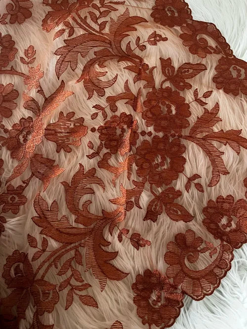 Olivia Model Embroidered Spanish Chedron
