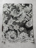 Olivia Model Embroidered Spanish Lace Silver / Black